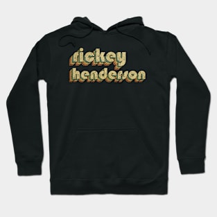 Rickey Henderson // Vintage Rainbow Typography Style // 70s Hoodie